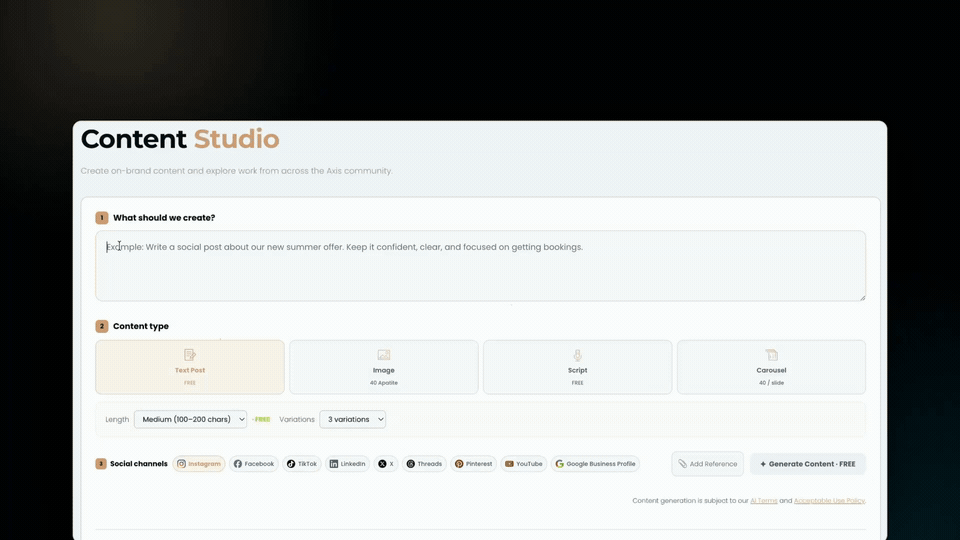 Axis Brand Profile Demonstration GIF